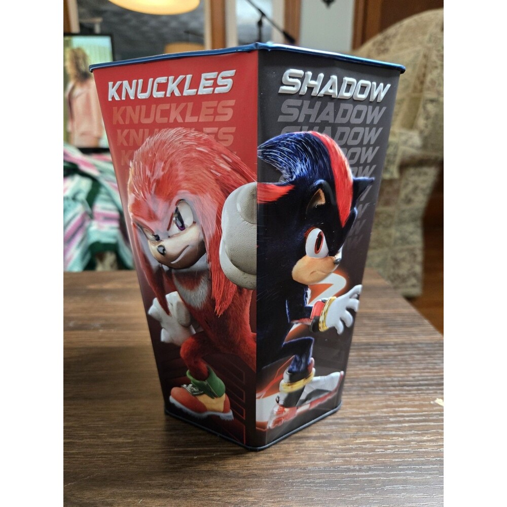 Sonic the Hedgehog 3 Regal Theatre Popcorn Tin Bucket